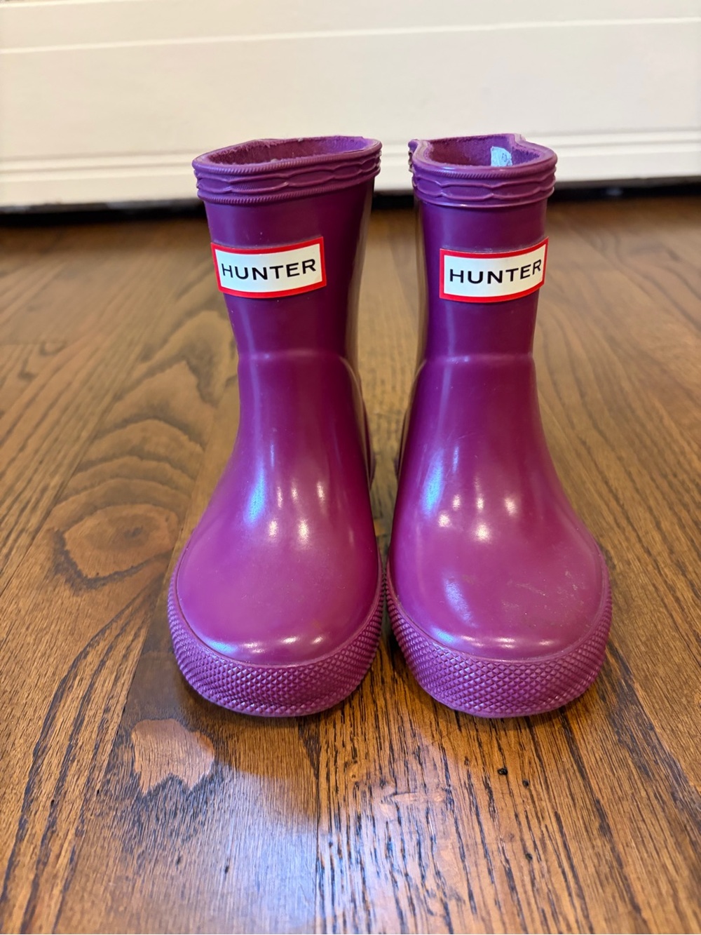 Hunter Kids Purple Waterproof Rain Boots